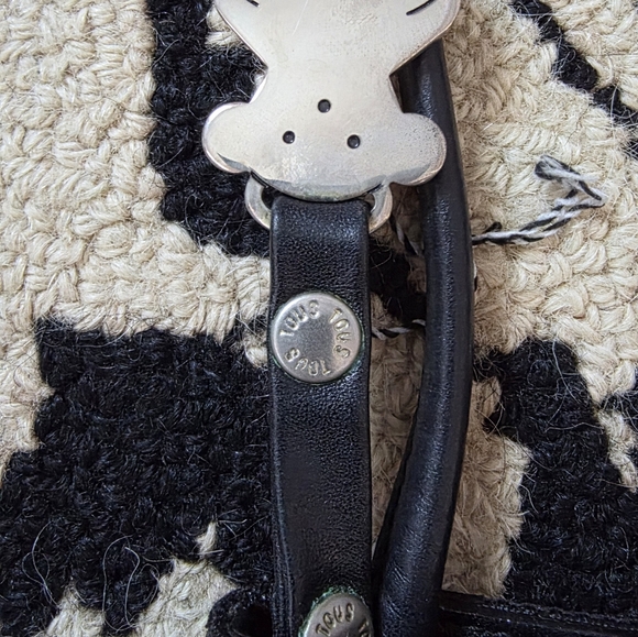 TOUS Vintage Minimalist Canvas Crossbody Bag, Teddy Bear Bag Charm - Picture 10 of 16